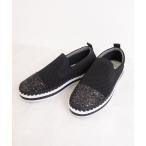 スリッポン つま先ラメスリッポン レディース