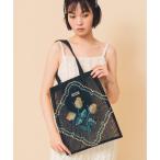 トートバッグ Casselini(キャセリーニ)チュール刺繍トート レディース