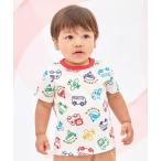 tシャツ ビーンズ×乗り物 総柄 半袖Tシャツ キッズ 子供服 男の子 女の子