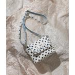 ショルダーバッグ バッグ 「WEB限定」「GRAIN」ステッチ水玉ミニショルダーバッグ レディース