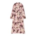 シャツワンピース リリアンプリント ロングシャツワンピース