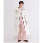 コート アウター 撥水フードZIPロングコート「洗濯機OK」 レディース