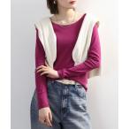 tシャツ ロングTシャツ コットンフライス クルーネック レディース