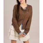 カーディガン フェイクレイヤードカーディ