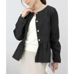 デニムジャケット gジャン ペプラムデニムジャケット レディース