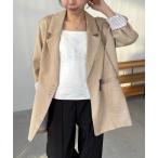 ジャケット テーラードジャケット 「サイズ展開あり」「C.L」リネンタッチテーラードジャケット レディース