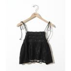 キャミソール フローラルレースビスチェ