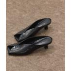 サンダル スクエアトゥカーブラインミュール レディース