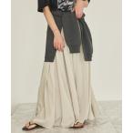 スカート dull satin gather スカート