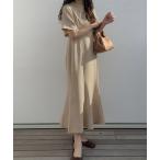「LAUIR」 半袖ワンピース LARGE ライトベージュ レディース