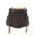 「EMODA」 デニムショートパンツ MEDIUM ブラック レディース