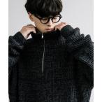 [Rocky Monroe] длинный рукав вязаный L серый мужской 