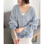 「archives」 ニットカーディガン MEDIUM ブルー レディース