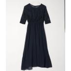 「Lace Ladies」 半袖ワンピース S ネイビー レディース