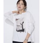 tシャツ スーピマバイオシルスムース プリントTシャツ レディース