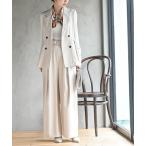 セットアップ 入学式 卒業式 ペプラムジレ×パンツセットアップ レディース