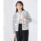 カーディガン ファンシーツイードカーディガン レディース