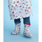 長靴 レインブーツ 「お揃い」はたらくくるま花柄恐竜プリント総柄レインブーツ(13~18cm) キッズ 子供 男の子 女の子