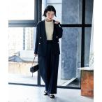 セットアップ 限定展開 接触冷感/UV LINEN TOUCH ダブルブレストジャケット セットアップ/リネンタッチ レディース