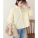 ブラウス シャツ 「イージーケア」ショート丈ストライプシャツ レディース