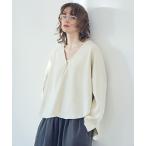 カーディガン 「natural by clip」12ゲージサークルVネックカーディガン レディース