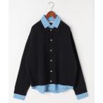 カーディガン 重ね襟レイヤードカーディガン メンズ