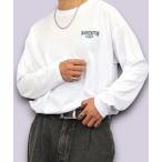 ショッピングBURNER tシャツ 「GROOVY STORE」ワイド ワンポイント刺繍 ロングスリーブT メンズ レディース