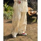 パンツ Am花柄パンツ レディース