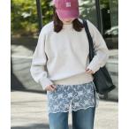 ニット セーター 「洗える」スウェットライクニットプルオーバー レディース