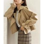  тренчкот пальто короткий рукав оборка tailored jacket женский 