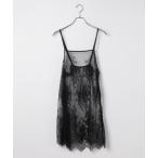 キャミソール レースレイヤードキャミチュニック　647490