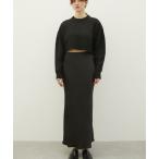 スカート 「LA PEAU DE GEM」no slit satin skirt/ノースリットサテンスカート