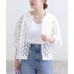 ブラウス シャツ フラワー刺繍レース2WAYブラウス レディース