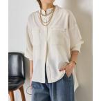 ブラウス シャツ スタッズポケットシャツ レディース