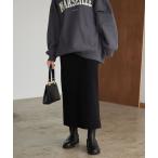 「SLOBE IENA」 ニットスカート 36 ブラック レディース