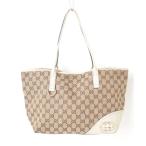 「GUCCI」 GGキャンバス ニューブリット トートバッグ - ブラウン レディース