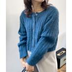 「archives」 ニットカーディガン MEDIUM ブルー レディース