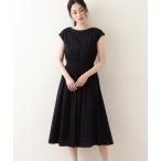 「NATURAL BEAUTY BASIC」 半袖ワンピース SMALL ネイビー レディース
