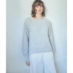 「natural by clip」7ゲージ透かしプルオーバーセット レディース