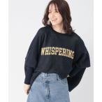 ニット セーター 12ゲージダブルジャガードロゴワイドプルオーバー レディース