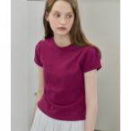 tシャツ scallop pile puff t-shirt / スカラップパイルパフTシャツ レディース