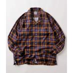 シャツ 「86」「HOUSTON/ヒューストン」オンブレチェック オープンカラーシャツ アメカジ メンズ レディース