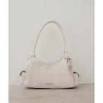 ショッピングボストン ボストンバッグ ロゴチャーム付きサイドポケットデザインバッグ レディース