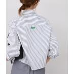 ブラウス シャツ GREEN BUTTER/グリーンバター Stripe Cotton Shirt レディース