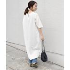 「liflattie ships」 半袖ワンピース ONE SIZE オフホワイト レディース