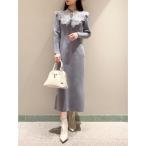 「SNIDEL」 ニットワンピース ONE SIZE グレー レディース