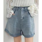 「DAY CLOSET」 デニムショートパンツ L ライトブルー レディース