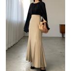 「Louere」 ロングスカート X-LARGE ベージュ レディース