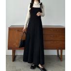 「callautia」 キャミソールワンピース MEDIUM ブラック レディース