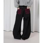  джинсы Denim Denim брюки [ Япония ограничение ]CURVE DENIM PANTS / машина b Denim брюки женский 